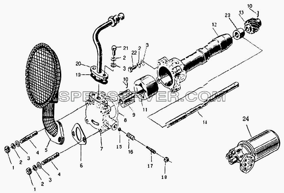 Lubrication oil pump and oil pipe assembly для HFC 1020KR-D127 (список запасных частей)