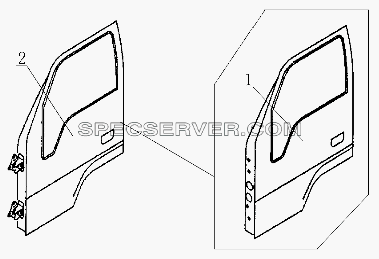 6100E0 Door unit для HFC 1020KR-D127 (список запасных частей)