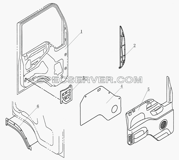 6102E0 Door plate assy для HFC 1020KR-D127 (список запасных частей)
