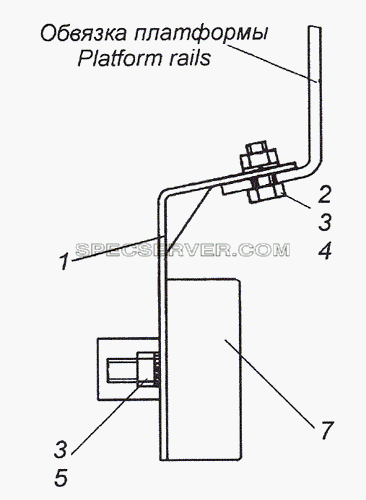53215-3731001-10 Установка боковых габаритных фонарей для КамАЗ-4308 (2008) (список запасных частей)