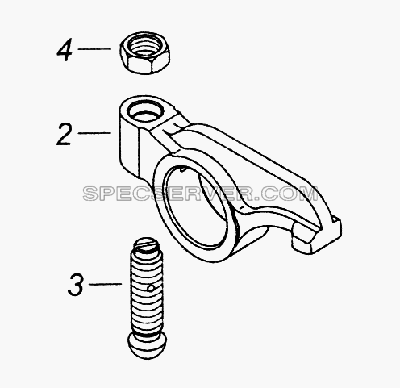 7406.1007140 Коромысло клапана для КамАЗ-43261 (Евро-1, 2) (список запасных частей)