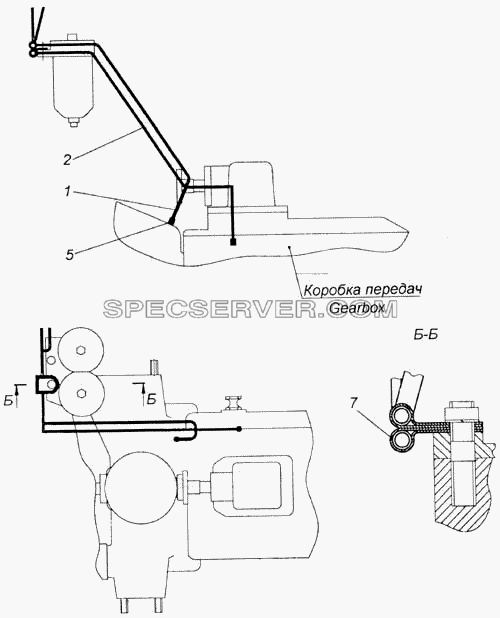Установка вентиляционных трубок для КамАЗ-4326 (списка 2003г) (список запасных частей)