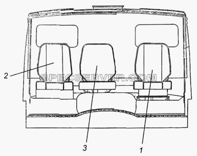 Сиденья водителя и пассажира для КамАЗ-4326 (список запасных частей)