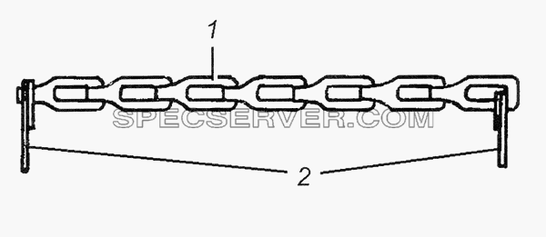 5320-1015160 Цепочка с кольцом в сборе для КамАЗ-4350 (4х4) (список запасных частей)