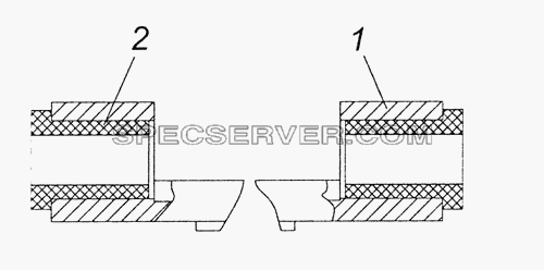 7406.1108038 Кронштейн вала привода в сборе для КамАЗ-4350 (4х4) (список запасных частей)