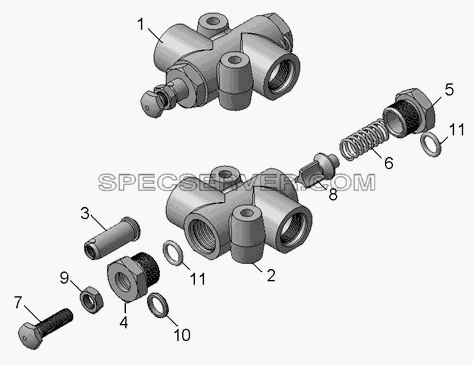 5511-8614010 Клапан ограничительный для КамАЗ-45142 (список запасных частей)