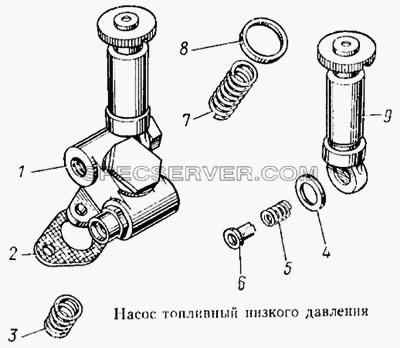 Насос топливный низкого давления для КамАЗ-5315 (список запасных частей)