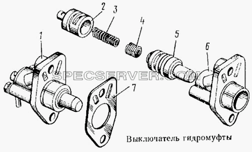 Выключатель гидромуфты для КамАЗ-5315 (список запасных частей)