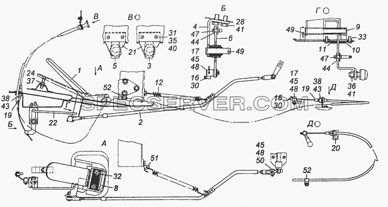 6520-1108003 Управление подачей топлива для КамАЗ-53504 (6х6) (список запасных частей)