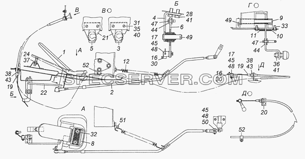 6520-1108003 Управление подачей топлива для КамАЗ-5350 (6х6) (список запасных частей)