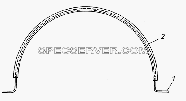 5320-1311086-30 Скоба верхняя в сборе для КамАЗ-5350 (6х6) (список запасных частей)