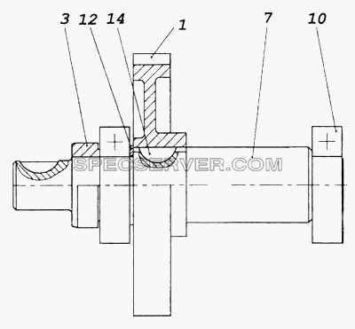 Шестерня ведомая привода ТНВД для КамАЗ-5460 (список запасных частей)