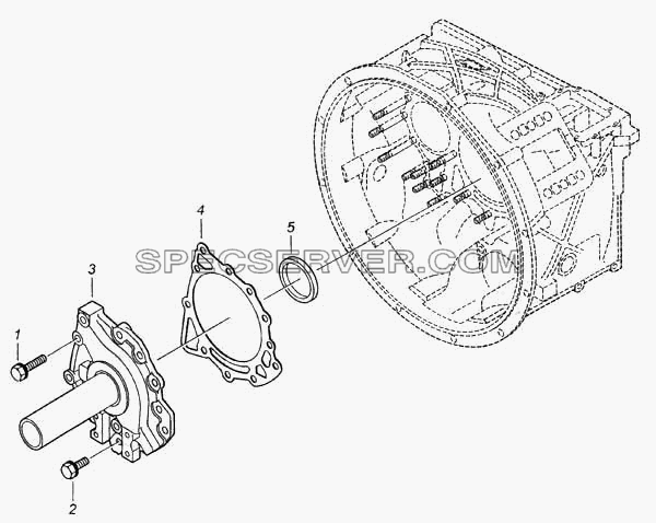 Установка крышки первичного вала для КамАЗ-5460 (список запасных частей)