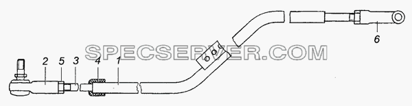 6520-1108040 Толкатель в сборе для КамАЗ-63501 8х8 (список запасных частей)