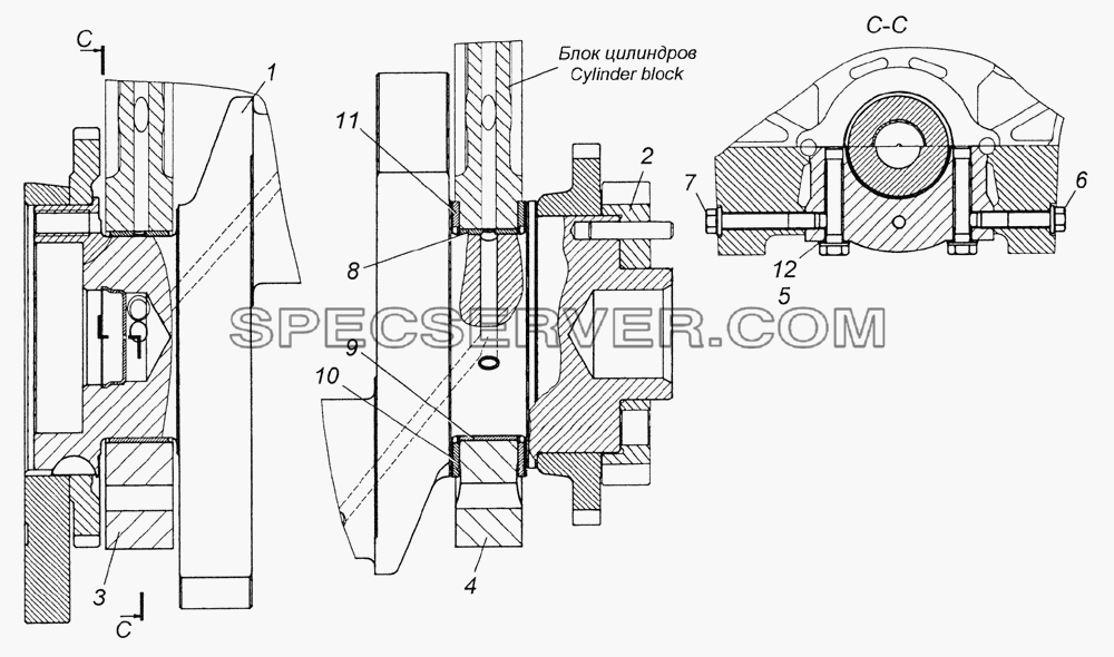 740.50-1005007 Установка коленчатого вала для КамАЗ-6350 (8х8) (список запасных частей)