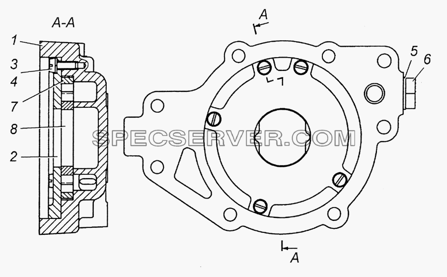 161.1704010 Насос масляный в сборе для КамАЗ-6350 (8х8) (список запасных частей)