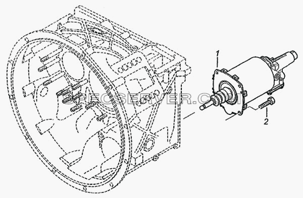 Установка цилиндра сцепления для КамАЗ-6460 (список запасных частей)