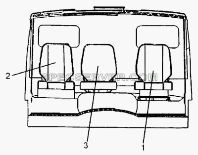 Установка сидений (55111, 65115) для КамАЗ-65115 (список запасных частей)