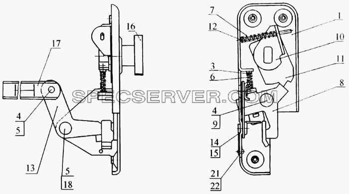 Запор роторного типа для КамАЗ-65115 (список запасных частей)
