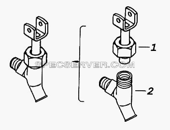 Кран сливной системы охлаждения для КамАЗ-65116 (список запасных частей)