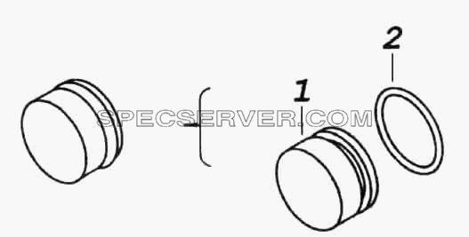 Заглушка с кольцом для КамАЗ-6522 (список запасных частей)