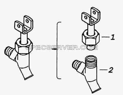 Кран сливной системы охлаждения для КамАЗ-6522 (список запасных частей)