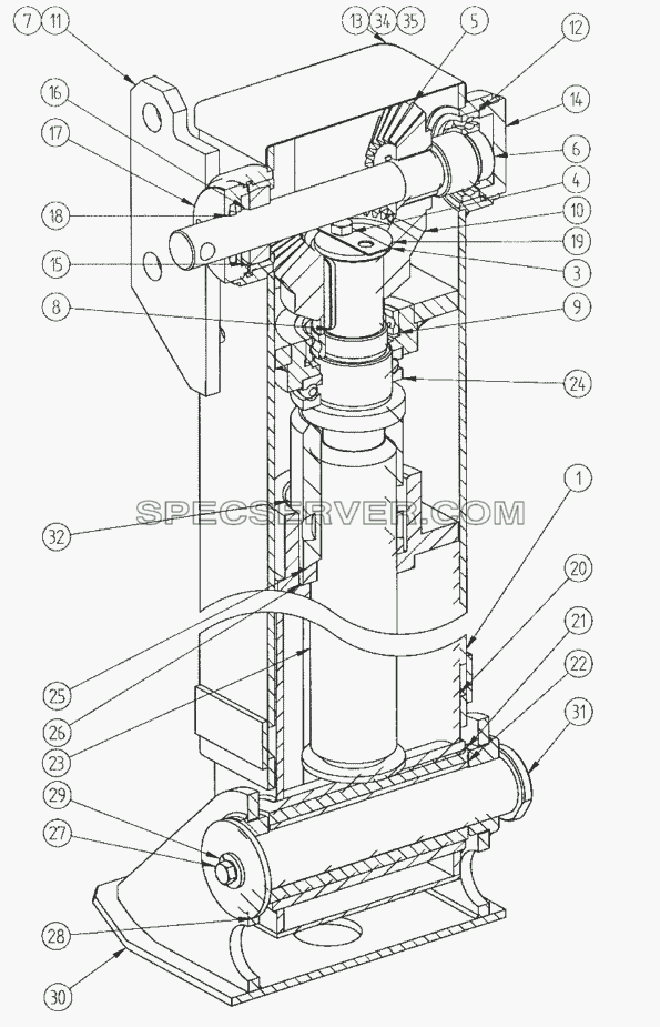 Устройство опорное левое для СЗАПА-9340 (2005) (список запасных частей)
