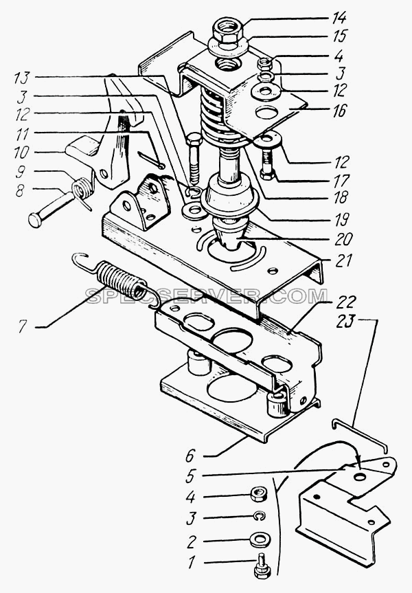 Крыло переднее и подножки для КрАЗ-63221 (список запасных частей)