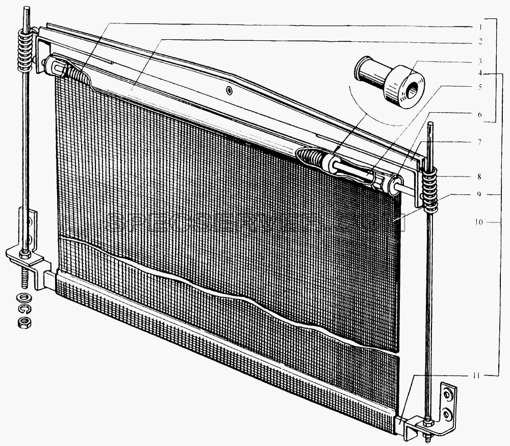 Шторка радиатора для КрАЗ-6443 (списка 2004 г) (список запасных частей)