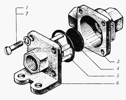 Клапан двухмагистральный для КрАЗ-6510 (список запасных частей)