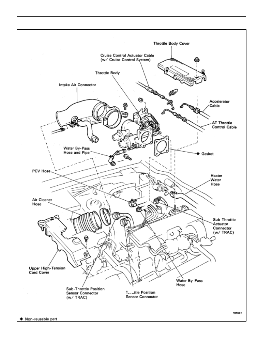 For 1992-1997 Lexus SC300 Throttle Body Gasket 61795RJ 1996 1993 1995 1994