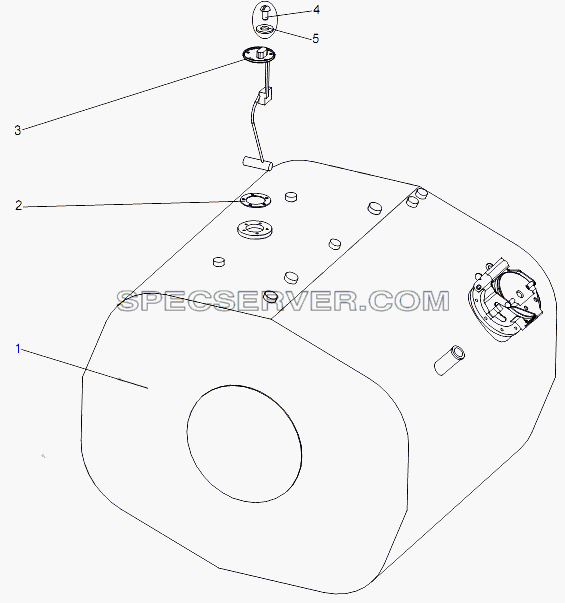 Бак топливный 7930-1101008 для МЗКТ-75165 (список запасных частей)