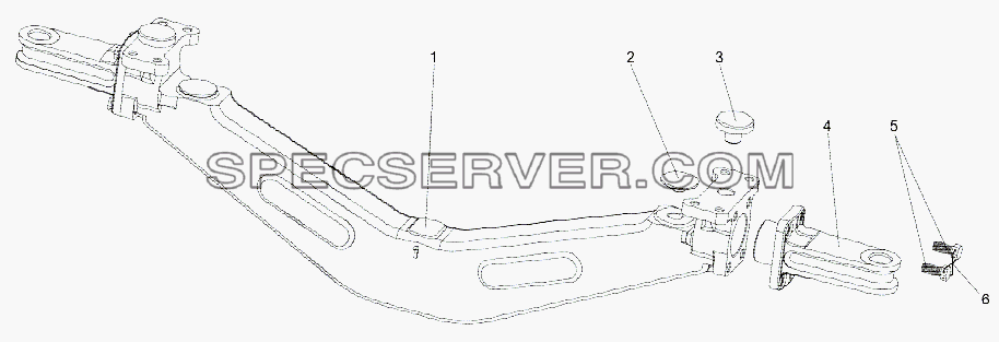 Балансир подвески 9988-2918010 для МЗКТ-75165 (список запасных частей)