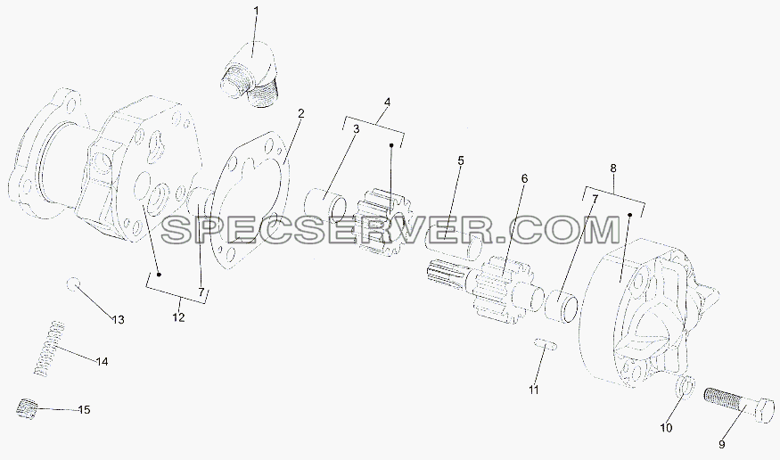 Hacoc 79097-1808010-10 для МЗКТ-79011 (список запасных частей)