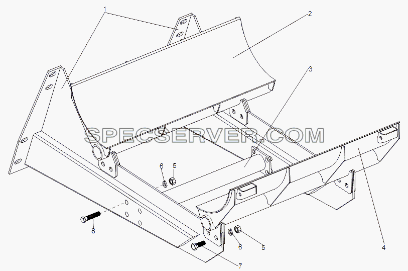 Кронштейны левый, правый для МЗКТ-79092 (нов.) (список запасных частей)