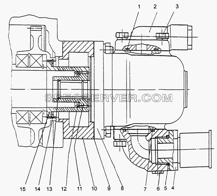 Насос усилителя рулевого управления для МЗКТ-79092 (список запасных частей)