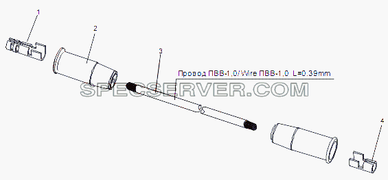Провод 6923-3724778 для МЗКТ-79097 (список запасных частей)