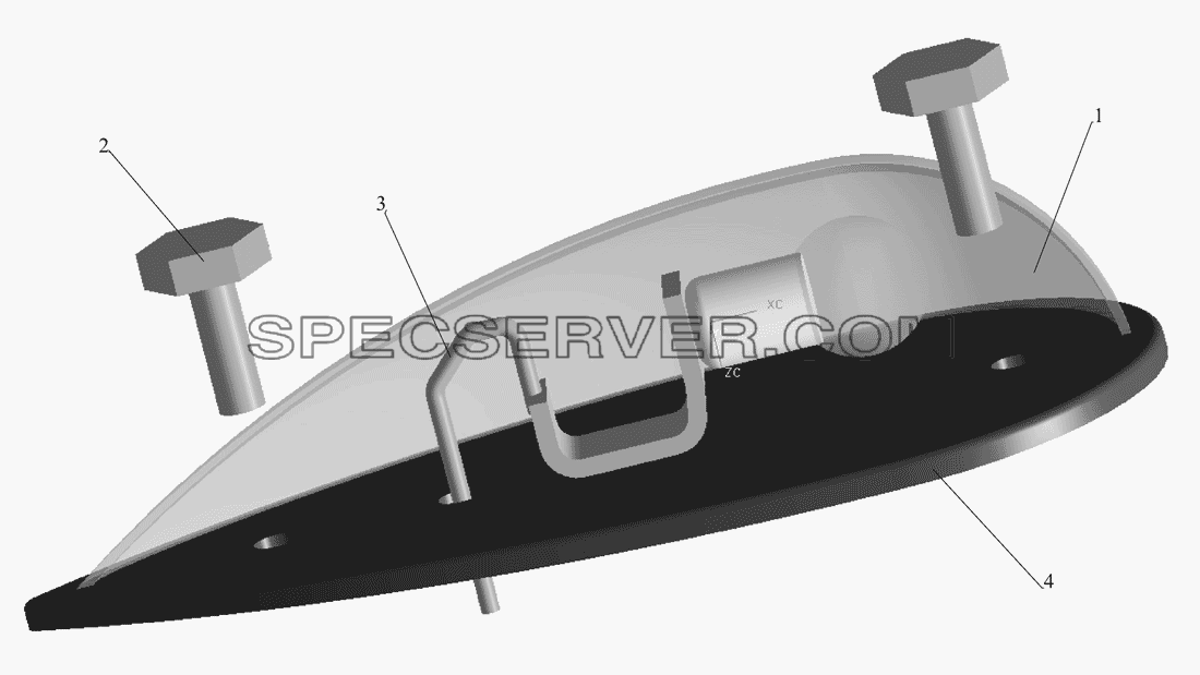Установка фонаря автопоезда для МАЗ-437040 (Зубрёнок) (список запасных частей)