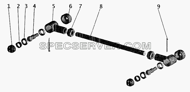 Тяга для МАЗ-5337 (2005) (список запасных частей)