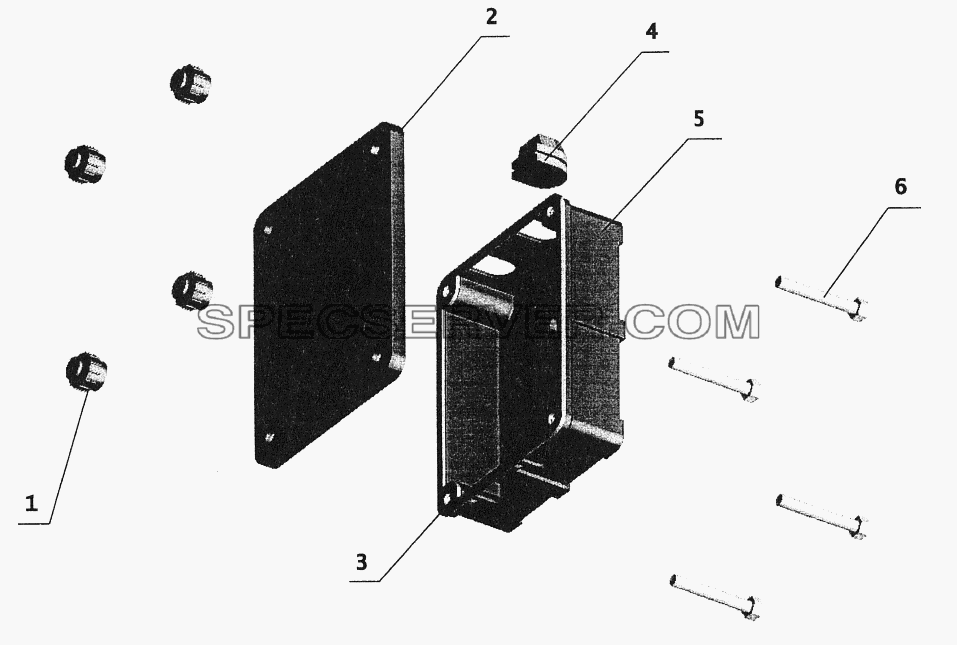 Коробка задних фонарей для МАЗ-544069 (список запасных частей)