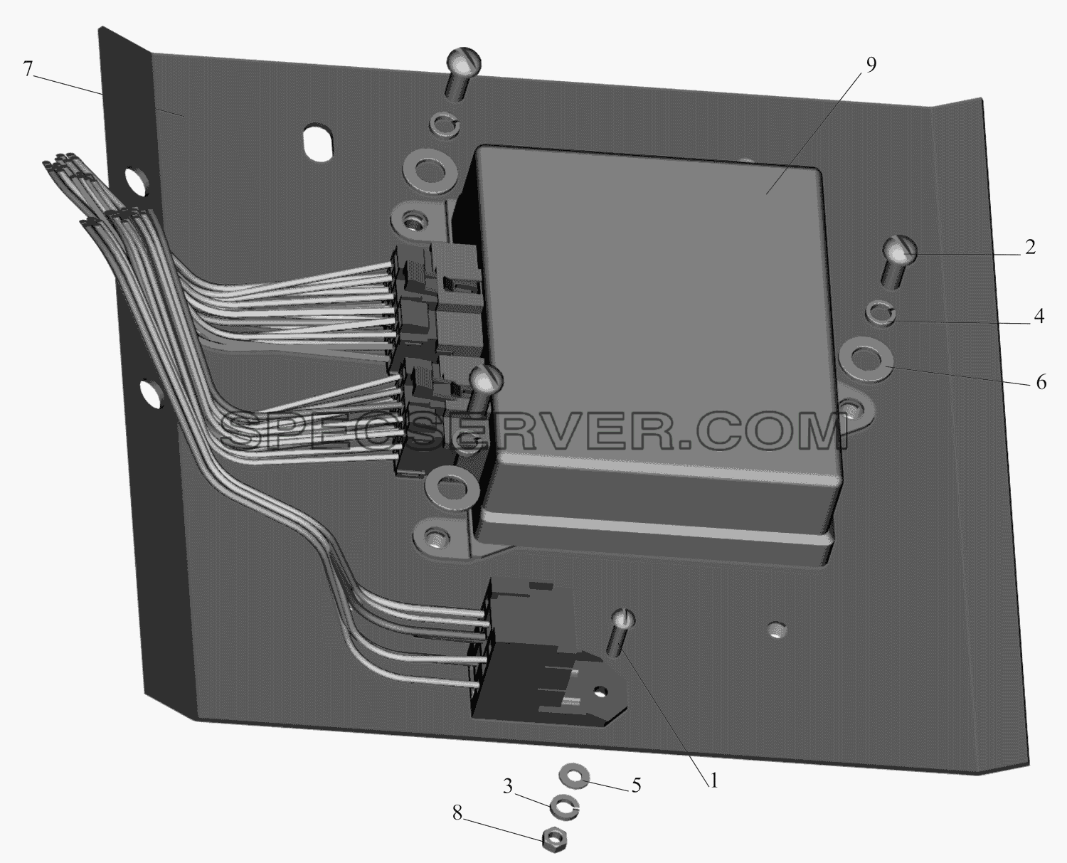 Установка электронного блока АБС на автомобиле без прицепа и ограничения скорости для МАЗ-551669 (список запасных частей)