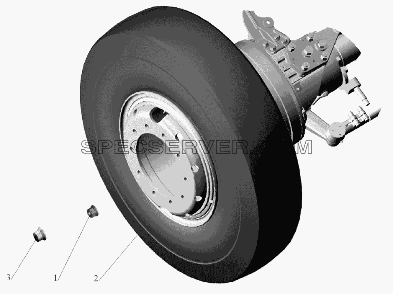 Установка передних колес 642505-3100005, (-700) для МАЗ-651705 (список запасных частей)