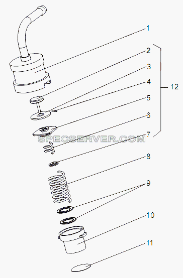 Клапаны редукционные 7929-1304010 для МАЗ-74131 (список запасных частей)