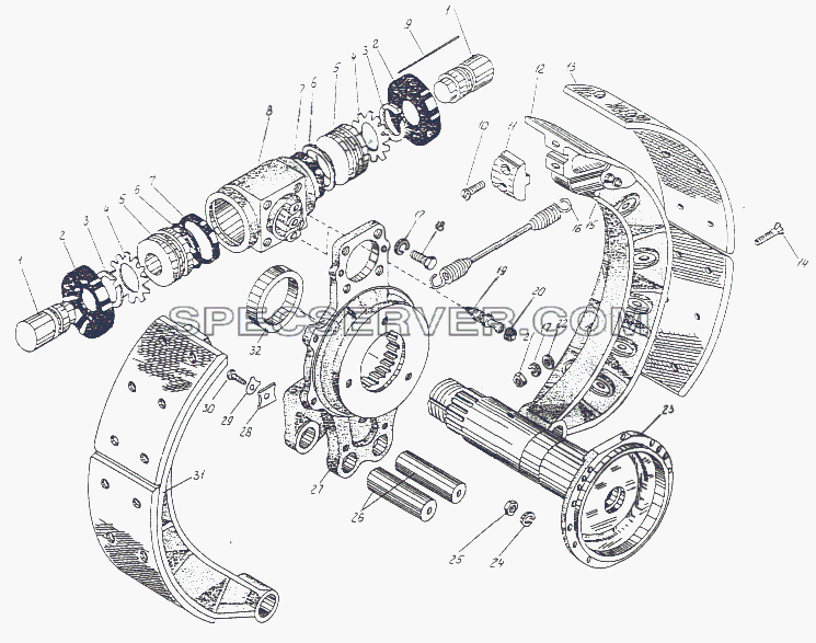 Тормоза для МАЗ-74131 (список запасных частей)