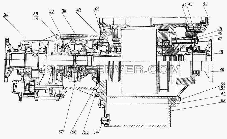 Редуктор 7505-1701005, 75051-1701005 для МоАЗа-7505 (список запасных частей)