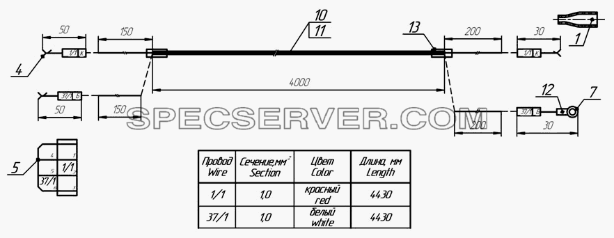 66052-3724010-17 Жгут основной для НефАЗа-6606 (список запасных частей)