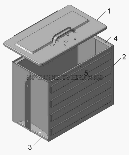 6606-3919010-01 Ящик для песка в сборе для НефАЗа-6606 (список запасных частей)