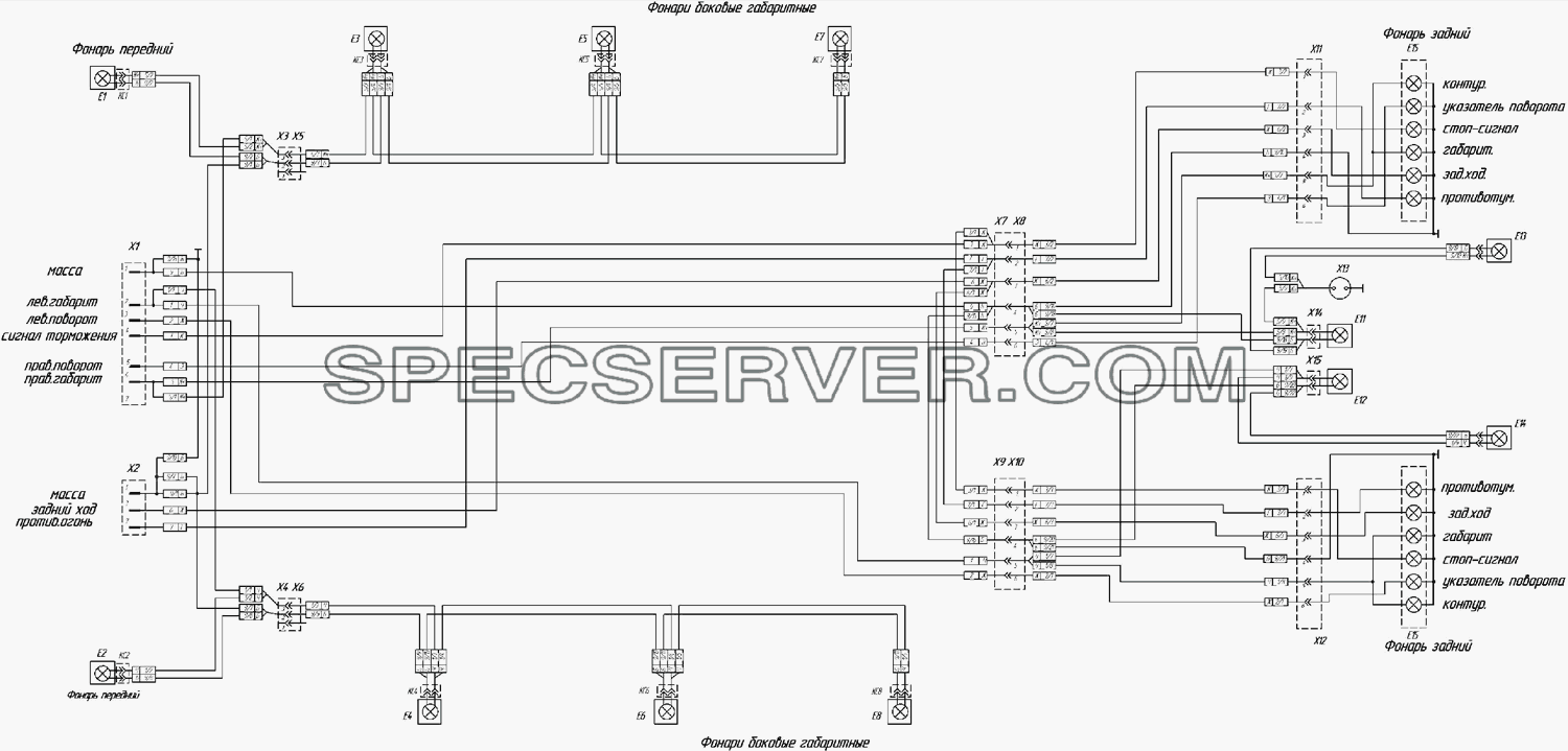 9334-3700010-Э4Схема электрическая соединений для НефАЗа-9334-20 (список запасных частей)