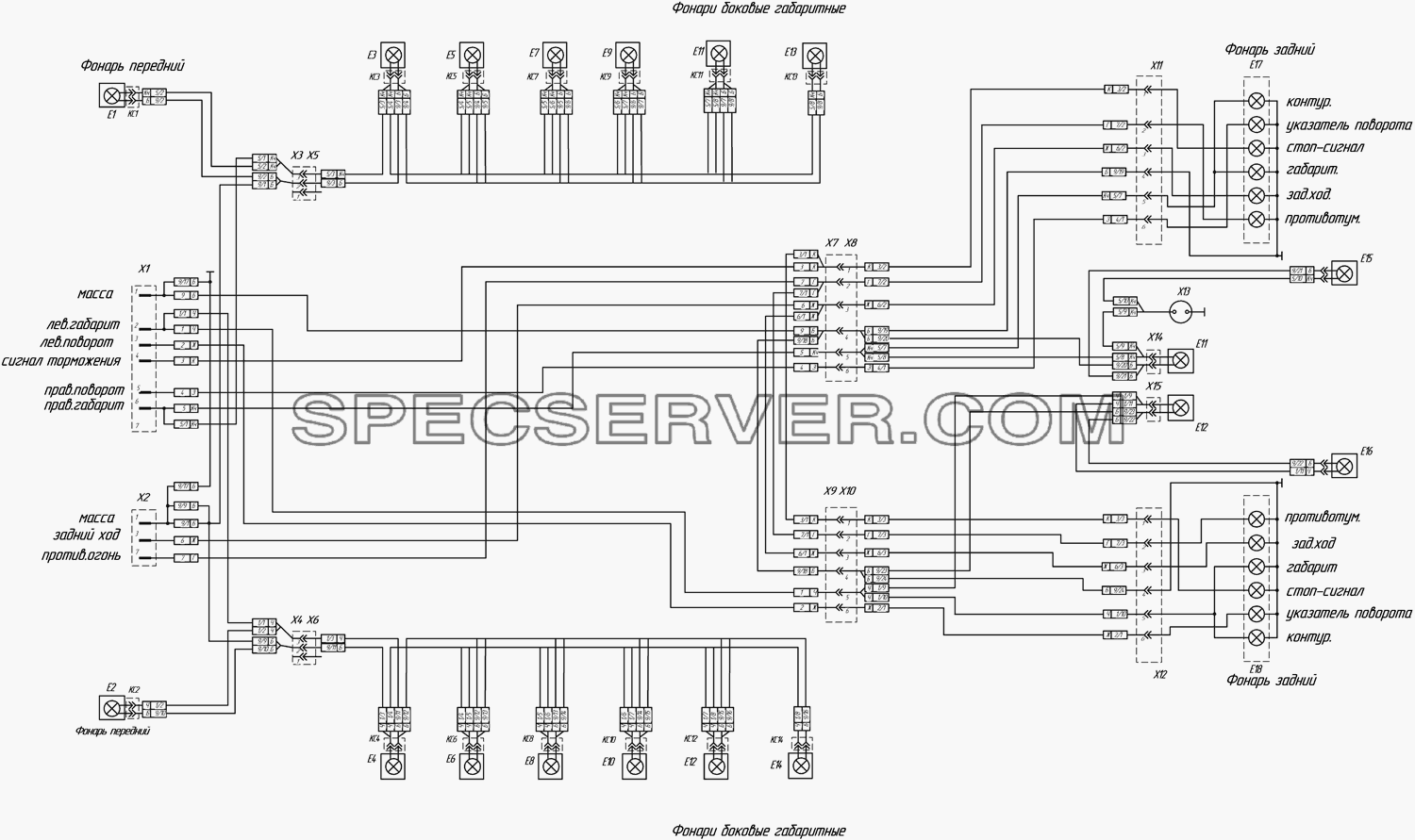 93341-3700010Э4  Схема электрическая соединений для НефАЗа-93341-20 (21) (список запасных частей)