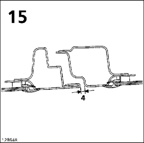 9. Справочные размеры зазоров между элементами кузова Renault Kangoo 1997-2007
